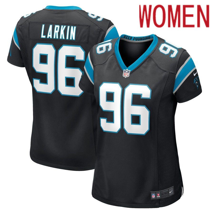 Women Carolina Panthers #96 Austin Larkin Nike Black Game Player NFL Jersey->women nfl jersey->Women Jersey